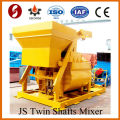 JS1000 small portable concrete mixers double shaft mixer